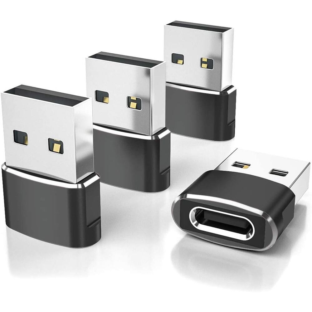 USB C To USB A 4-Pack, For Car, Apple iPhone, iWatch, iPad, Samsung Galaxy NEW